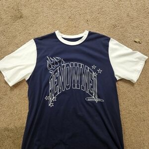 Navy and White Graphic Men's Tee